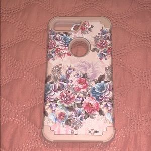 NEVER USED Rose Gold iPhone 7/8 Plus Floral Case